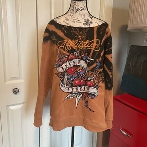 Femme Fetele Women’s Sweatshirt by Affliction Black Label Collection